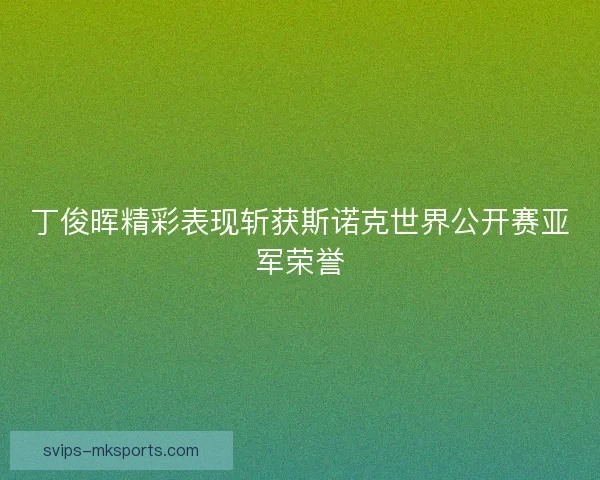 丁俊晖精彩表现斩获斯诺克世界公开赛亚军荣誉